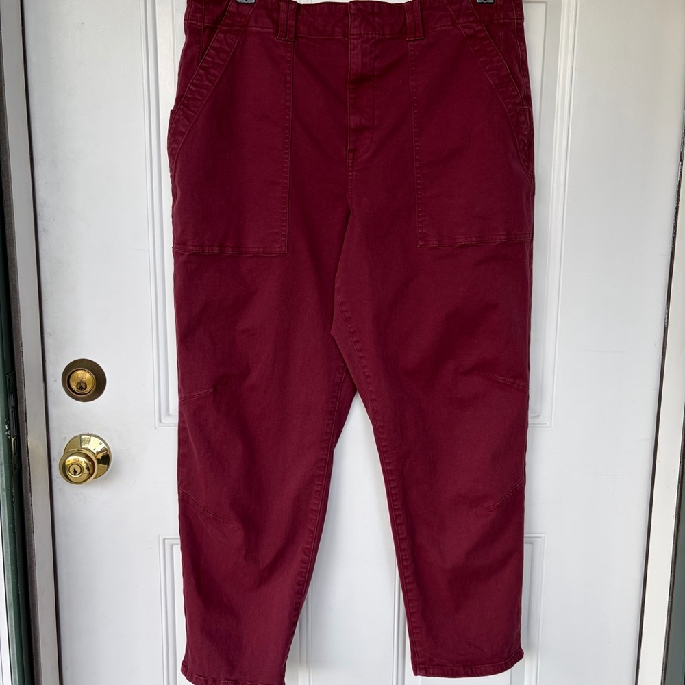 •Pistola• Pamela High Rise Straight Trouser - in Bordeaux - Size 32